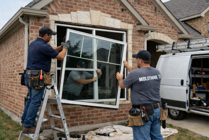Window installation in Midlothian, TX